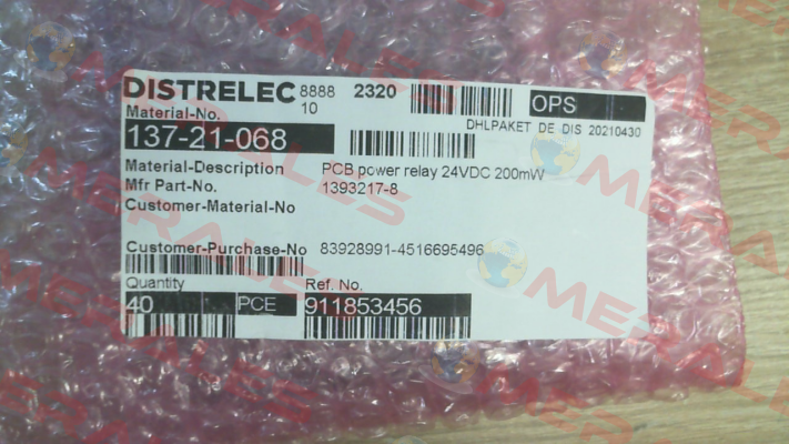 RE030024 / 1393217-8 TE Connectivity (Tyco Electronics)