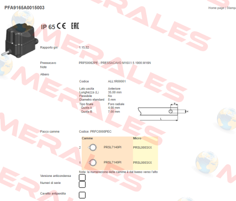 PFA9165A0015003 Ter Tecno Elettrica Ravasi
