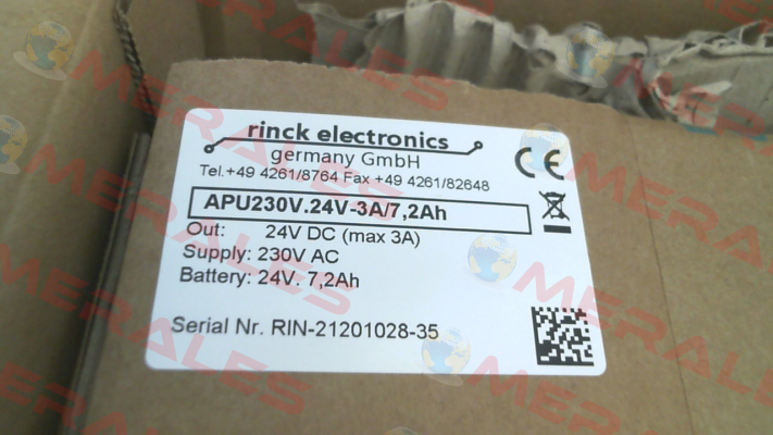 APU230V.24V-3A/7,2Ah Rinck Electronic