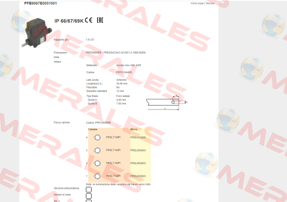 PFB9067E0051001 Ter Tecno Elettrica Ravasi