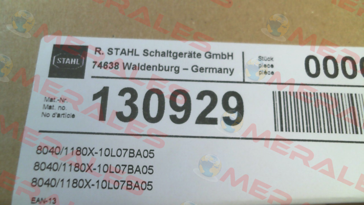 8040/1180X-10L07BA05, 130929 Stahl