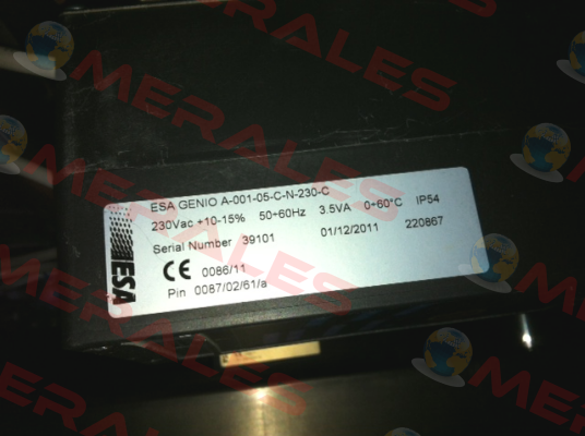 A-001-05-C-N-230-C not available ESA Pyronics International