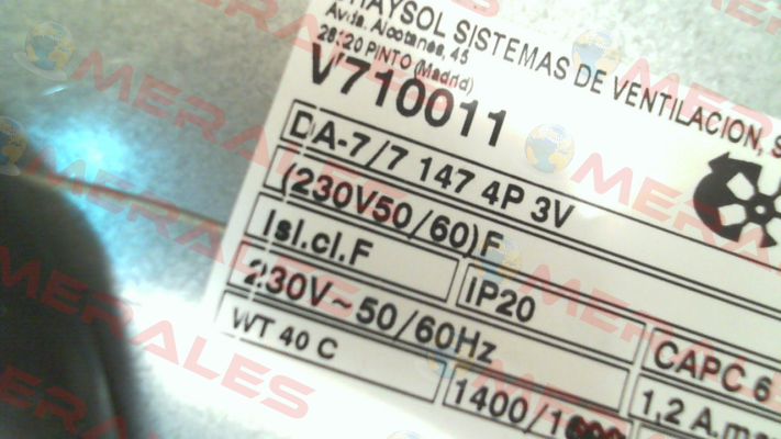 DA 7/7 CM 147 W 4 P 3 V  / V710011 Chaysol