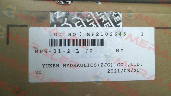 MPW-01-2-L-70 Yuken