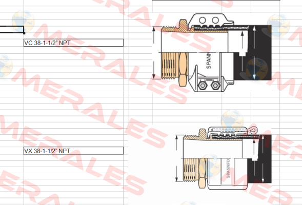 VC 38-1-1/2” NPT  Elaflex