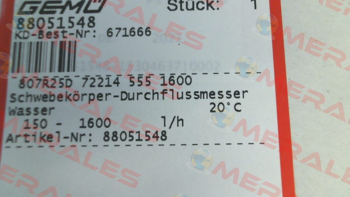 807R25D 72214 555 1600 Gemü