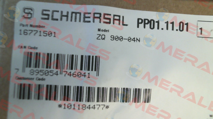 p/n: 101184477, Type: ZQ 900-04N Schmersal