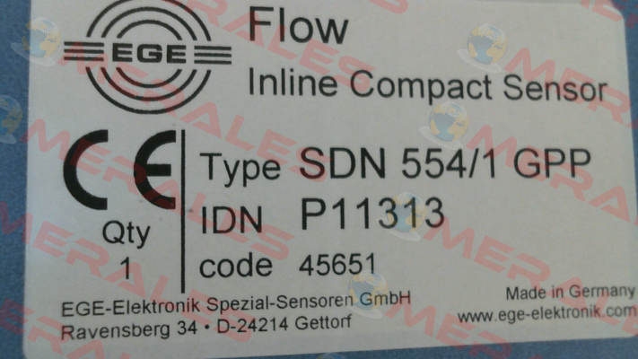 p/n: P11313, Type: SDN 554/1 GPP Ege