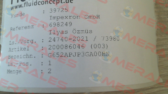 200086046 / G652APJP3GA00HN Asco