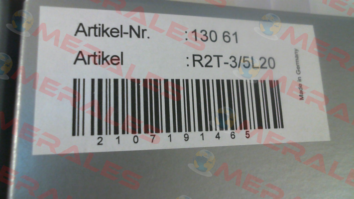 P/N: 130 61 Type: R2T-3/5L20 Senotec