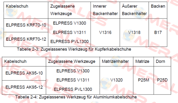 p/n: 5211-014000, Type: V1316 Elpress