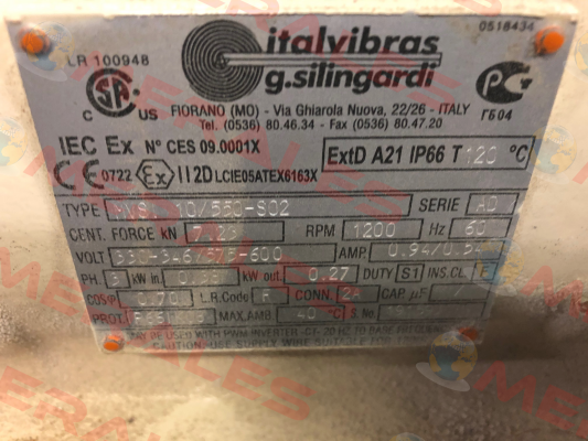 MVSI 10/550-S02 Italvibras