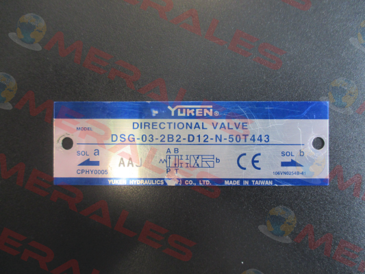 DSG-03-2B2-D12-N-50T443,obsolete,replacement by DSG-03-2B2-D12-N-50  Yuken