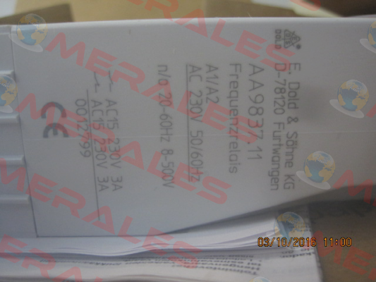 p/n: 0012799, Type: AA9837.11 20-60HZ UH AC50/60HZ 230V Dold