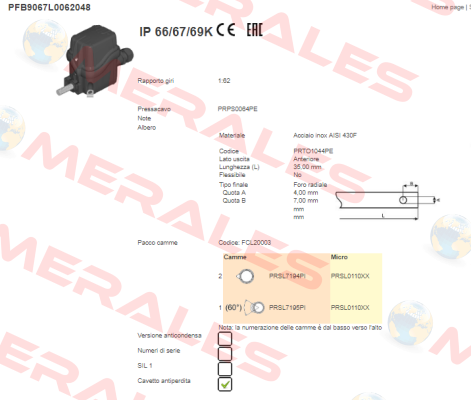 PFB9067L0062048 Ter Tecno Elettrica Ravasi