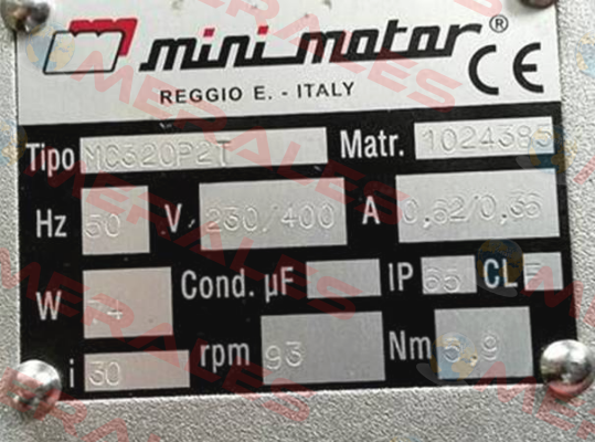 MC320P2T Minimotor