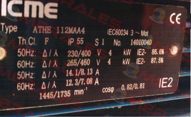 Type ATHE 112MAA4 Icme Motor