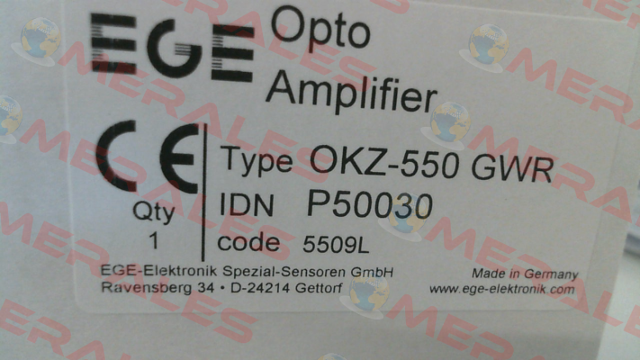 p/n: P50030, Type: OKZ 550 GWR Ege