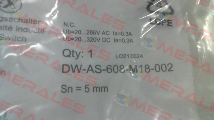 220-220-218 / DW-AS-608-M18-002 Contrinex