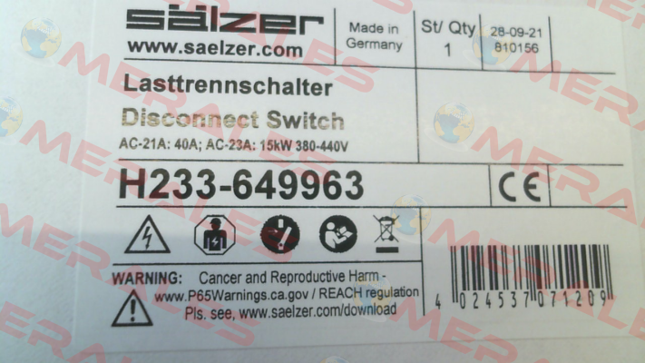 H233-649963 Salzer