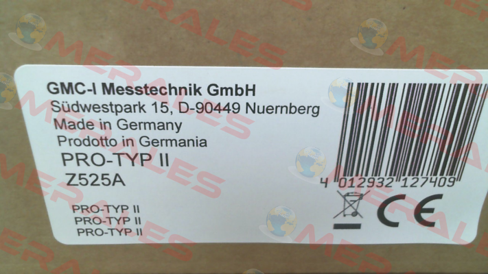 Art.No. Z525A, Type: PRO-TYP II Gossen Metrawatt