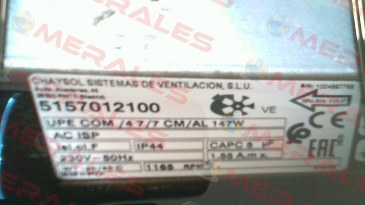 P/N: 5157012100, Type: UPE 7/7 147 Chaysol