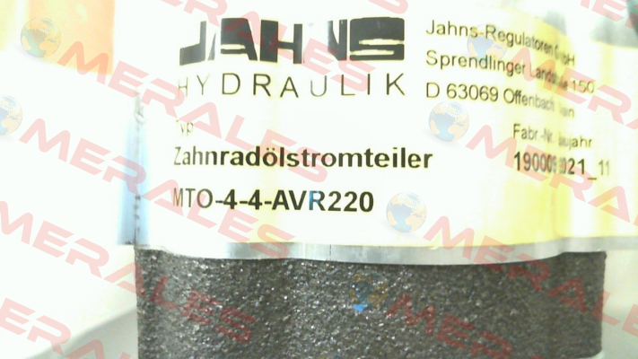 MTO-4-4-AVR220 Jahns hydraulik