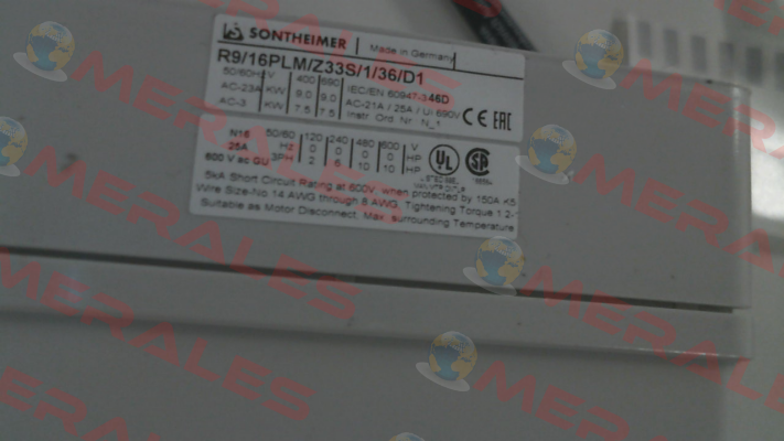 R9/16PLM/Z33S/1/36/D1 Sontheimer