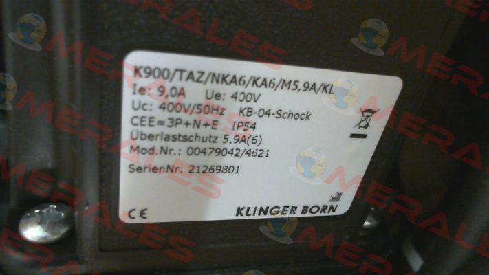 P/N: 0047.9042, Type: K900/TAZ/NKA6/KA6/M5,9A/KL Klinger Born