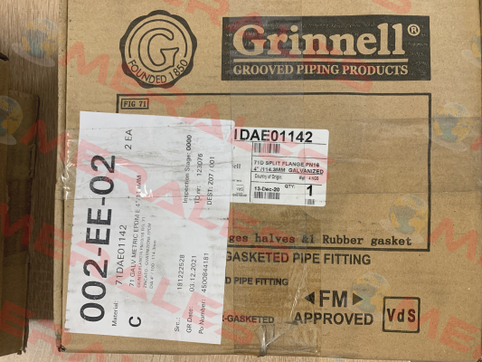 PN 10/16 FIG.71 4" 7280001317 Grinnell