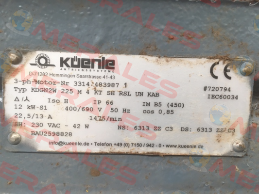 KDGN2W 225 M 4 KT SH RSL UN KAB  Küenle