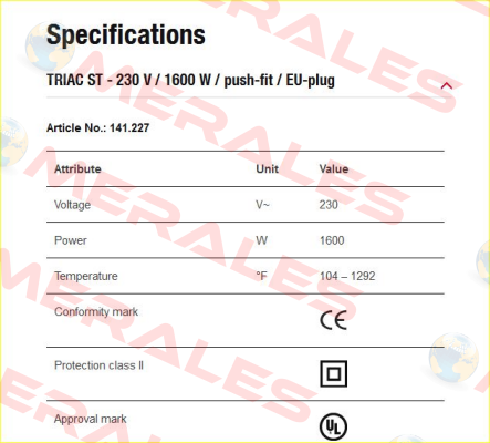 141.228 / Triac ST 120V/1600W Leister