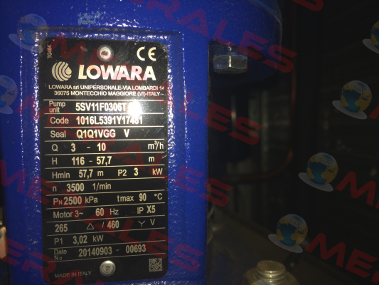 5SV11F0306T Lowara