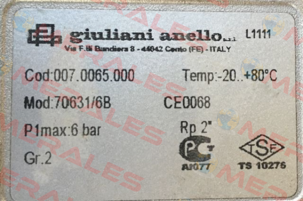 70631/6B Giuliani Anello