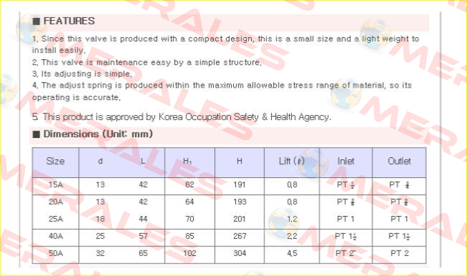 JSV-HT41 (Safety Valve)  Jokwang