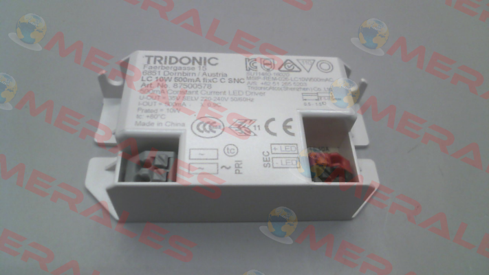 87500578 / LC 10W 500mA fixC C SNC Tridonic