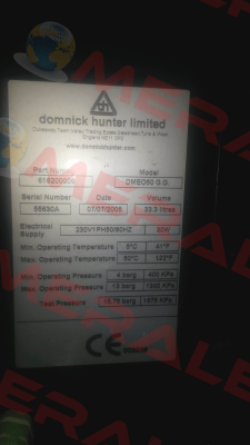 P/N: 616200006 Model: DMEO50 G.G.  Parker