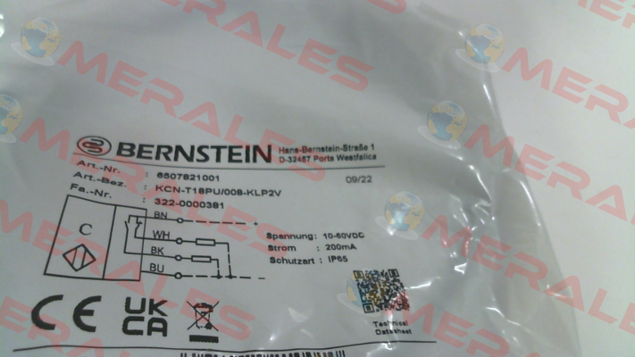 P/N: 6507821001, Type: KCN-T18PU/008-KLP2V Bernstein