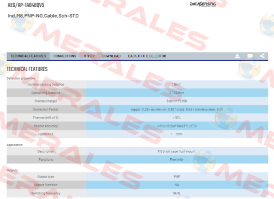 AE6/AP-1A848QV5 Micro Detectors / Diell (now Datasensing)