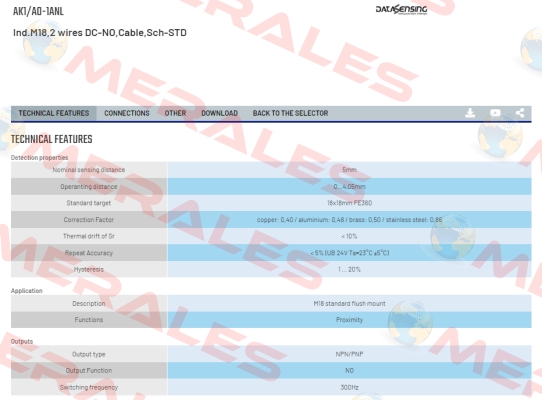 AK1/A0-1ANL Micro Detectors / Diell (now Datasensing)