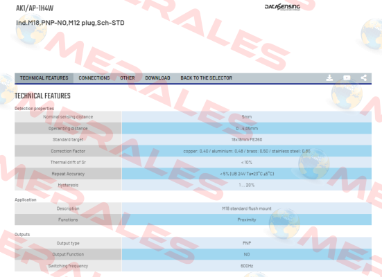 AK1/AP-1H4W Micro Detectors / Diell (now Datasensing)
