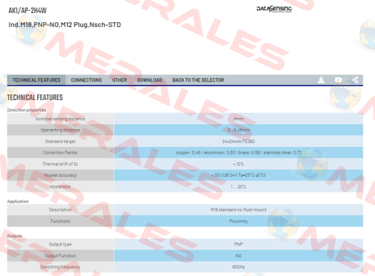 AK1/AP-2H4W Micro Detectors / Diell (now Datasensing)