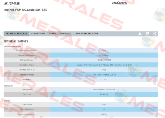 AK1/CP-1A86 Micro Detectors / Diell (now Datasensing)