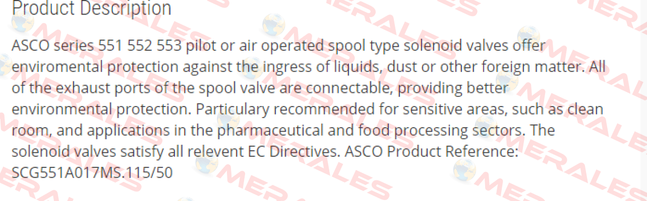 SCG551A017MS-115V/50HZ Asco
