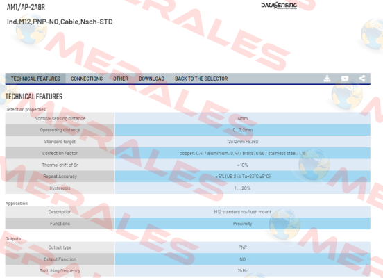 AM1/AP-2A8R Micro Detectors / Diell (now Datasensing)