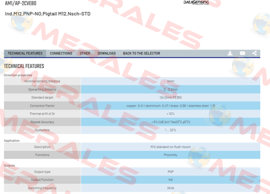 AM1/AP-2CVE80 Micro Detectors / Diell (now Datasensing)