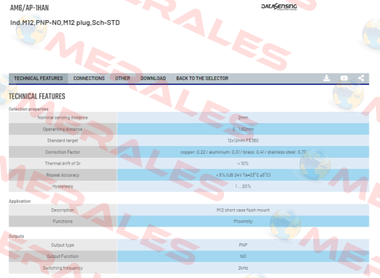 AM6/AP-1HAN Micro Detectors / Diell (now Datasensing)