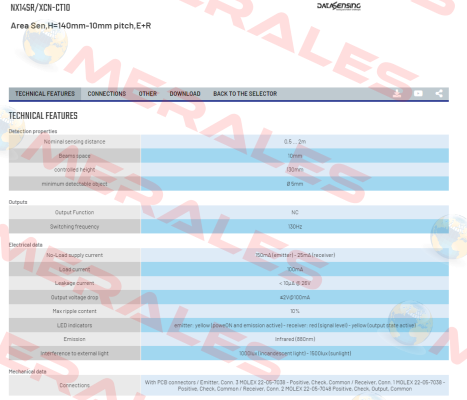 NX14SR/XCN-CT10 Micro Detectors / Diell (now Datasensing)