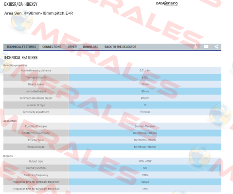 BX10SR/0A-HB6XSY Micro Detectors / Diell (now Datasensing)