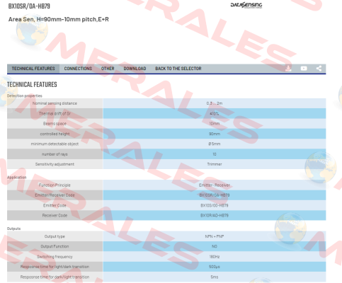 BX10SR/0A-HB79 Micro Detectors / Diell (now Datasensing)